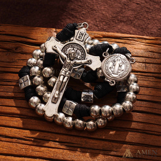 Heavy Brass Saint Benedict Rosary – Built for Strength & Weight (~5oz)