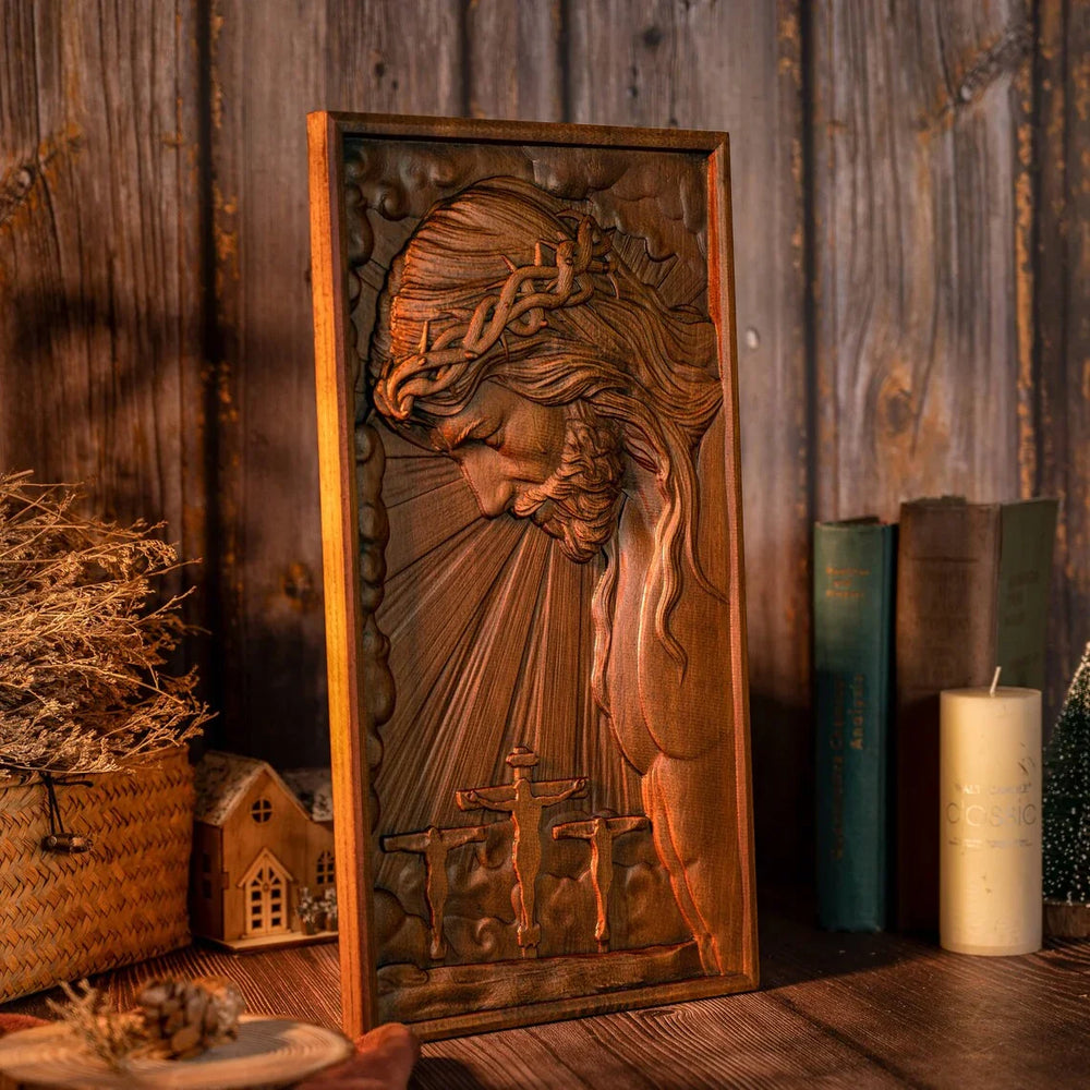 Jesus of the Passion Wood Caring Amen Artisan