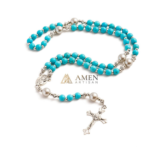 【Deal Today】Turquoise Rosary — Faith, Healing & Divine Protection