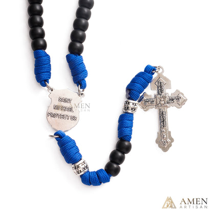 St. Michael Paracord Rosary with Jesus Crucifix - Protection & Strength