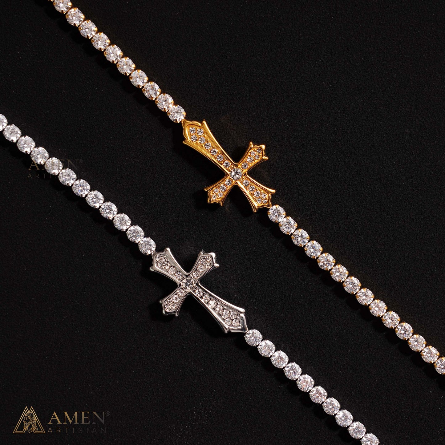 Faith Reminder Cross Bracelet with Adjustable Chain