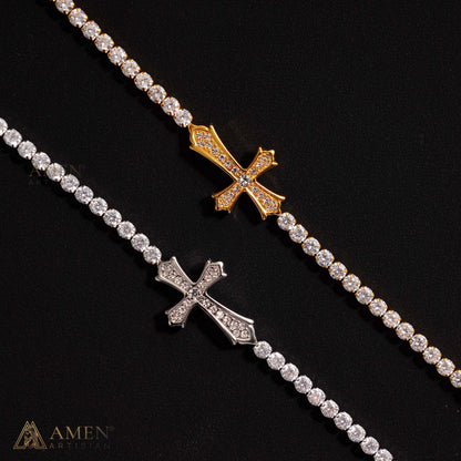 Faith Reminder Cross Bracelet with Adjustable Chain