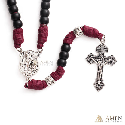 【Deal Today】St. Michael Paracord Rosary with Jesus Crucifix - Protection & Strength