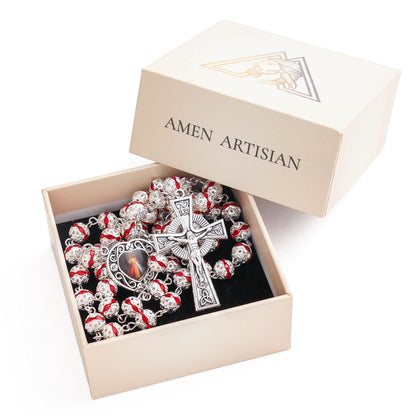 【DEAl TODAY】Crystal Rosary That Captures Light – Celtic Prayer Beads | Amen Artisan