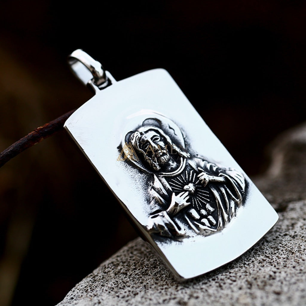 Sacred Heart of Jesus Pendant Necklace Amen Artisan