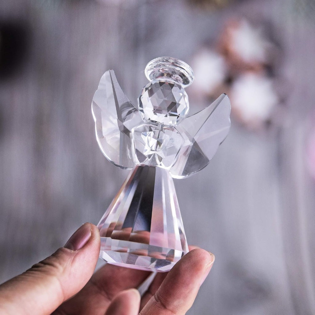 Handmade Crystal Angel Figurine Amen Artisan