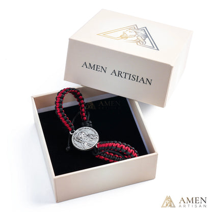 Saint Benedict Medal Braided Bracelet