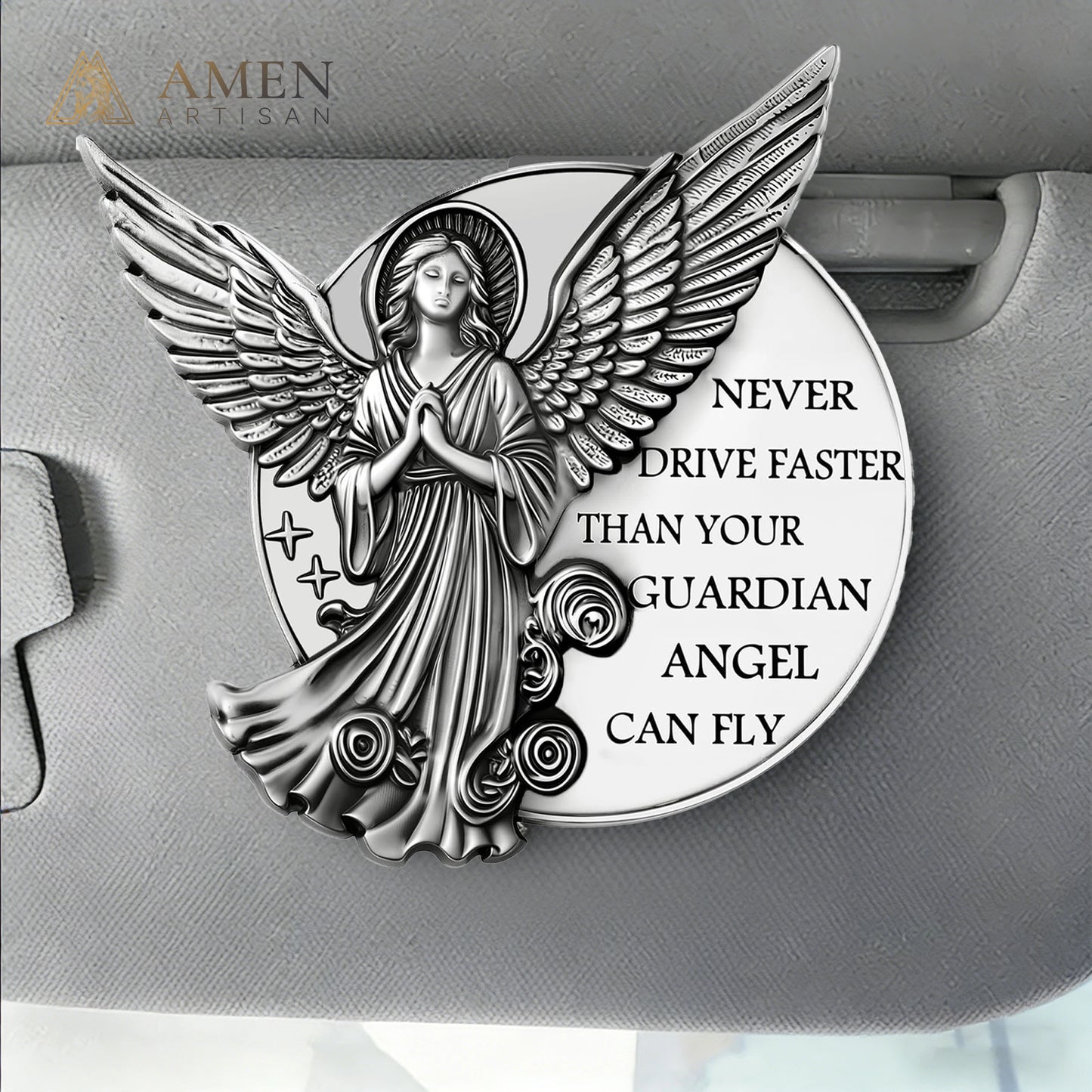 Guardian Angel Car Visor Clip Collection Amen Artisan