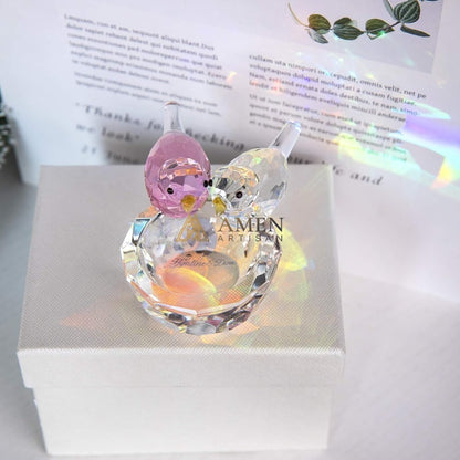Crystal Bird Figurine  Amen Artisan
