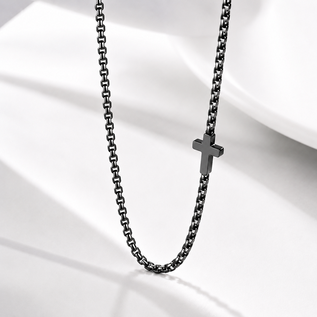 A Simple Daily Reminder of Faith — Titanium Steel Cross Necklace