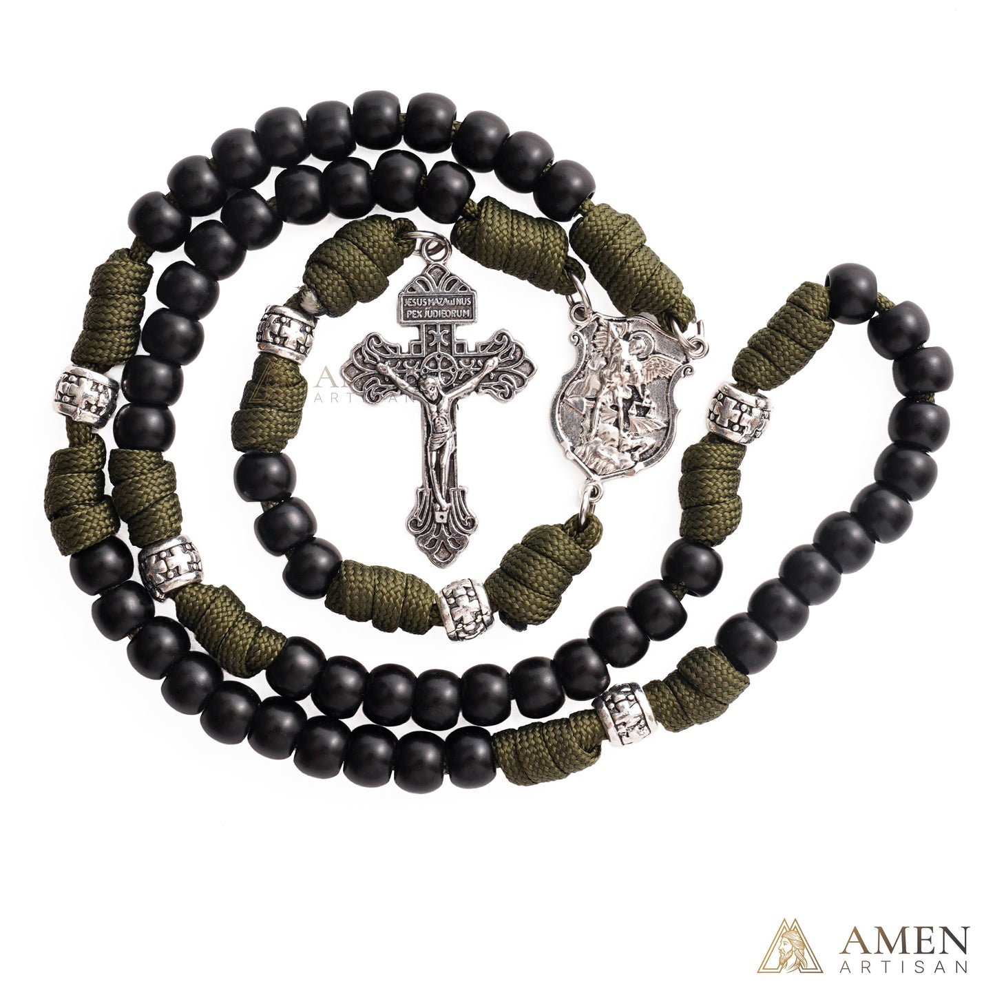 St. Michael the Archangel Tactical Paracord Rosary – Guardian of Courage Amen Artisan