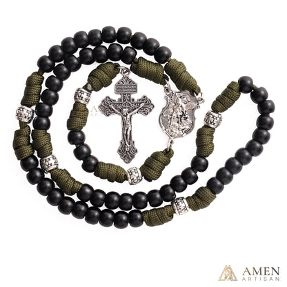 St. Michael the Archangel Tactical Paracord Rosary – Guardian of Courage Amen Artisan