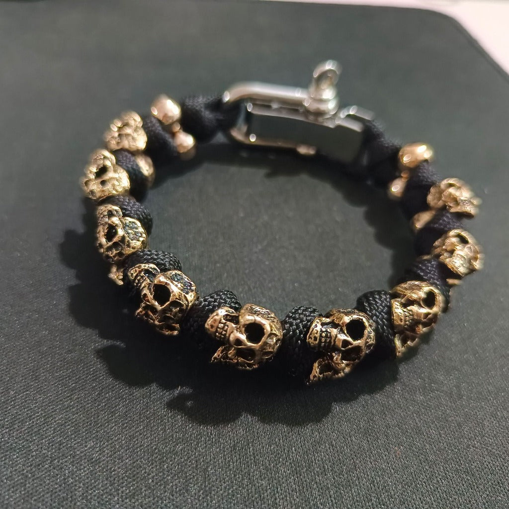 Skull Woven Paracord Bracelet Amen Artisan
