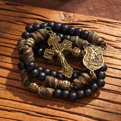 50% Off Today | St. Michael the Archangel Tactical Paracord Rosary | Amen Artisan