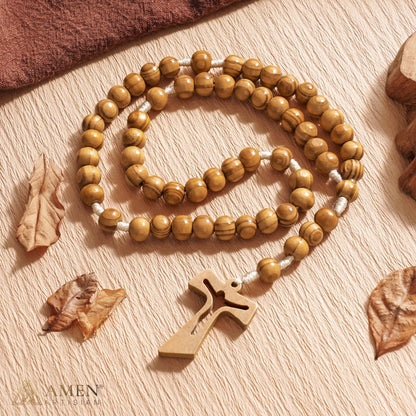 Natural Wooden Rosary Amen Artisan