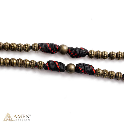 【DEAL TODAY】A Steady Rhythm of Prayer — Bronze Paracord Rosary with Smooth-Turning Beads