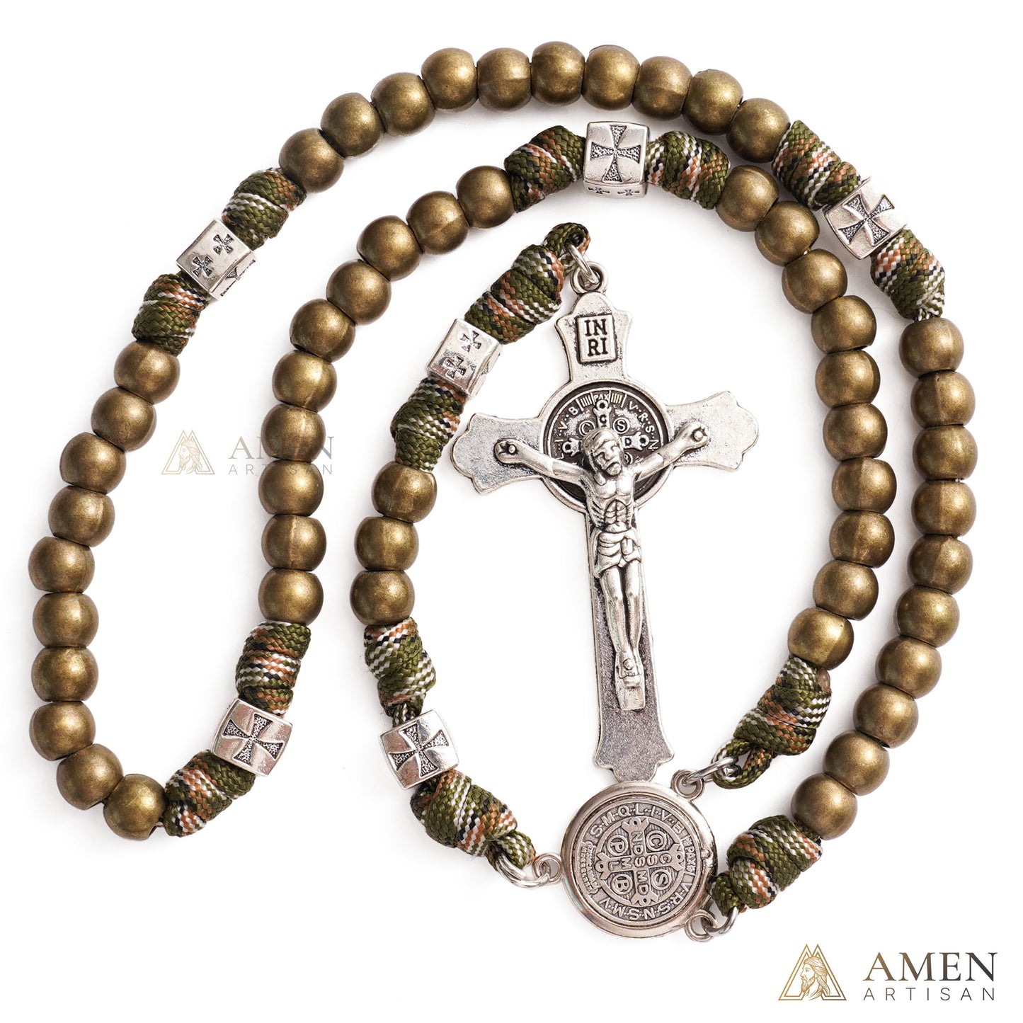 Heavy Brass Saint Benedict Rosary – Built for Strength & Weight (~5oz)