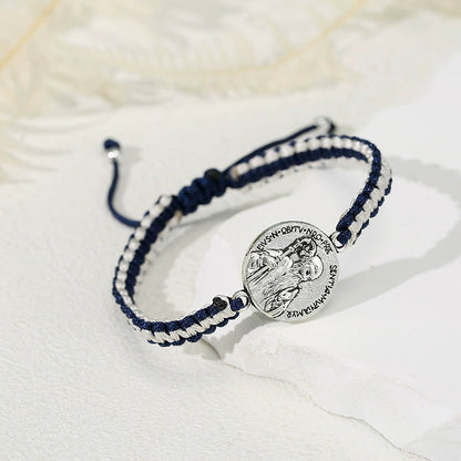 Saint Benedict Medal Braided Bracelet