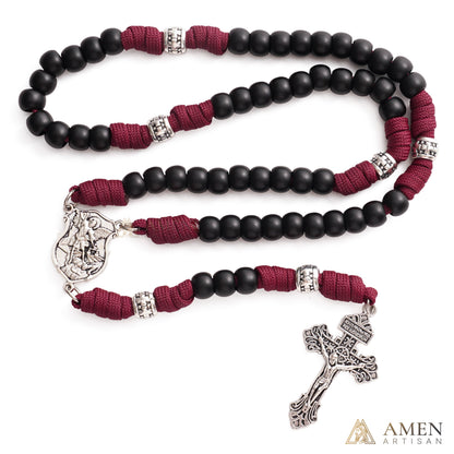 St. Michael Paracord Rosary with Jesus Crucifix - Protection & Strength