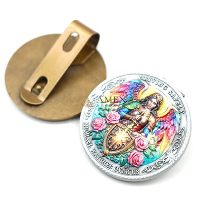 St. Michael the Archangel Car Visor Clip