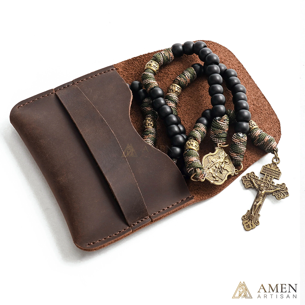 【Deal Today】St. Michael Combat Rosary Paracord Rosary – Faith & Valor Amen Artisan