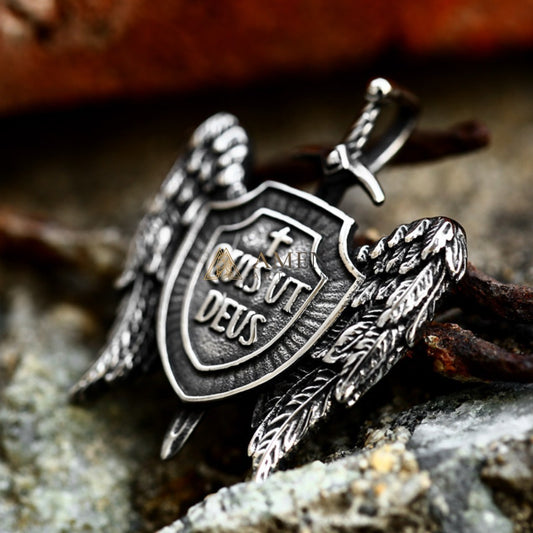 Saint Michael Shield Pendant Necklace Amen Artisan