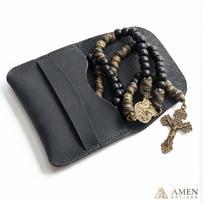 St. Michael Paracord Rosary with Jesus Crucifix - Protection & Strength