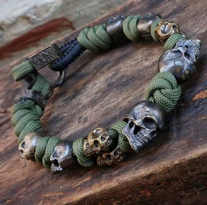 Skull Woven Paracord Bracelet Amen Artisan