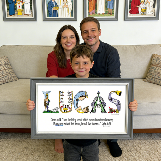 Personalized Christian Name Art Frame - A Name. A Promise. A Gift That Lasts Forever.