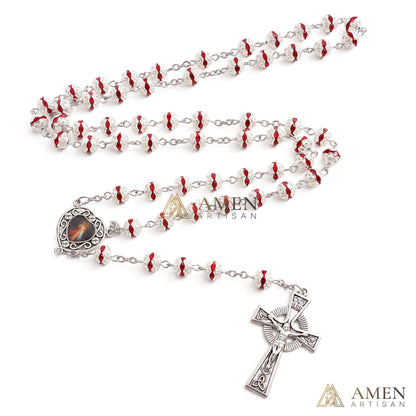 【DEAl TODAY】Crystal Rosary That Captures Light – Celtic Prayer Beads | Amen Artisan