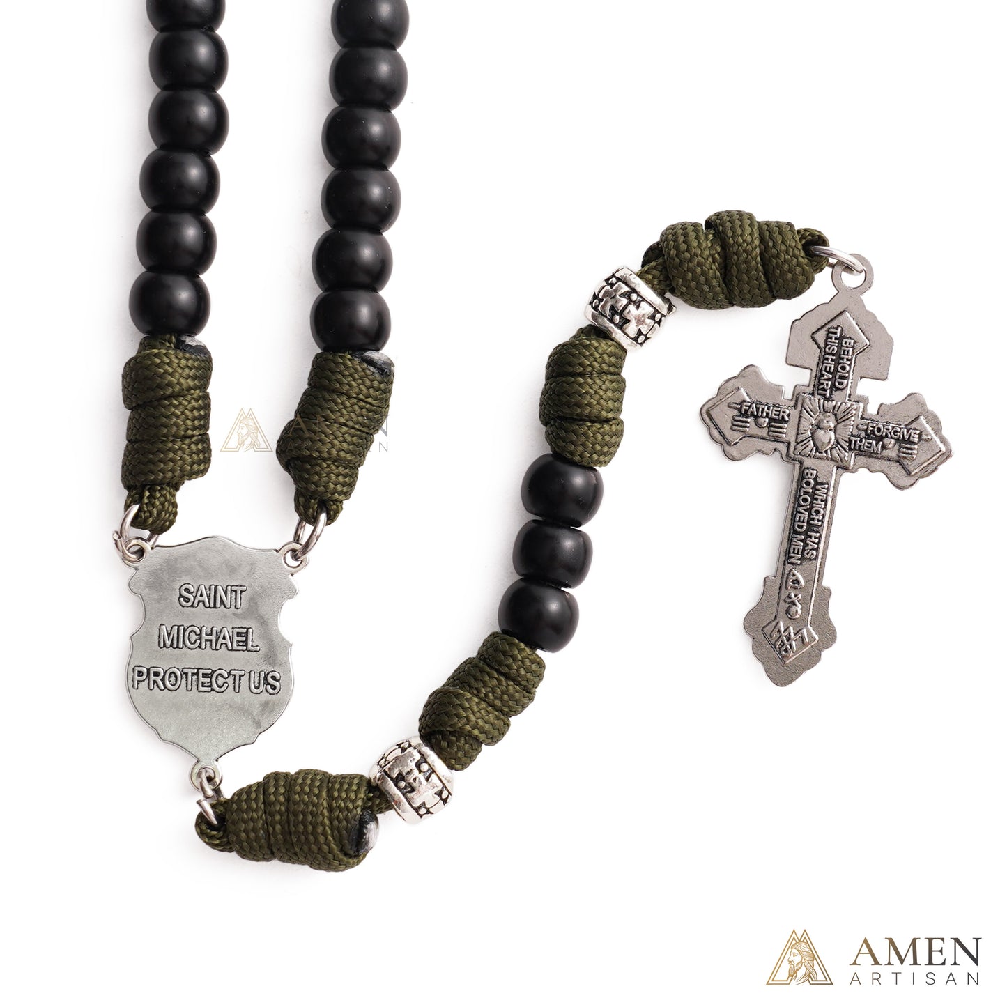 50% Off Today | St. Michael the Archangel Tactical Paracord Rosary | Amen Artisan