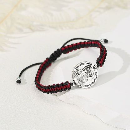 Saint Benedict Medal Braided Bracelet