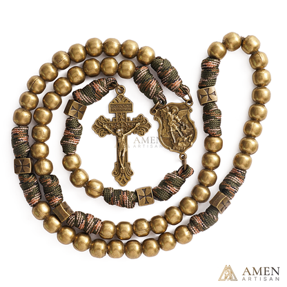 St. Michael Paracord Rosary with Jesus Crucifix - Protection & Strength