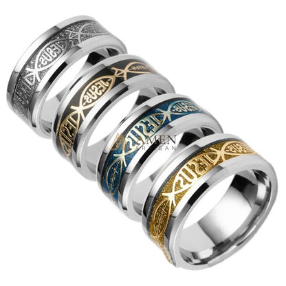 Jesus Titanium Steel Ring Amen Artisan