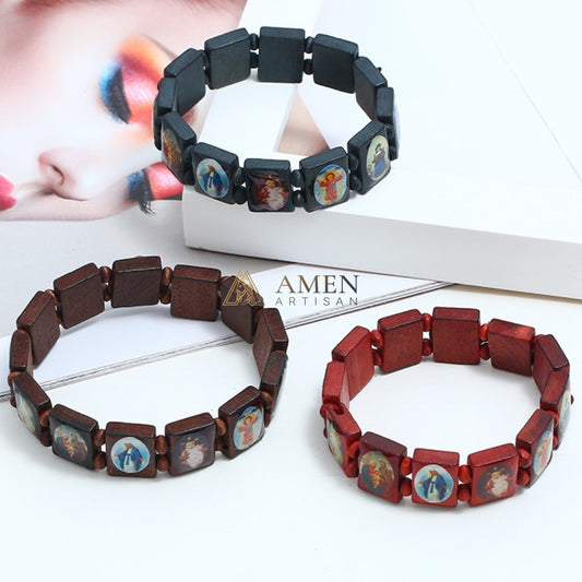 Holy Icon Wooden Plaque Bracelet Amen Artisan