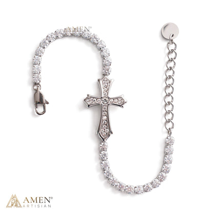 Faith Reminder Cross Bracelet with Adjustable Chain