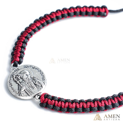 Saint Benedict Medal Braided Bracelet
