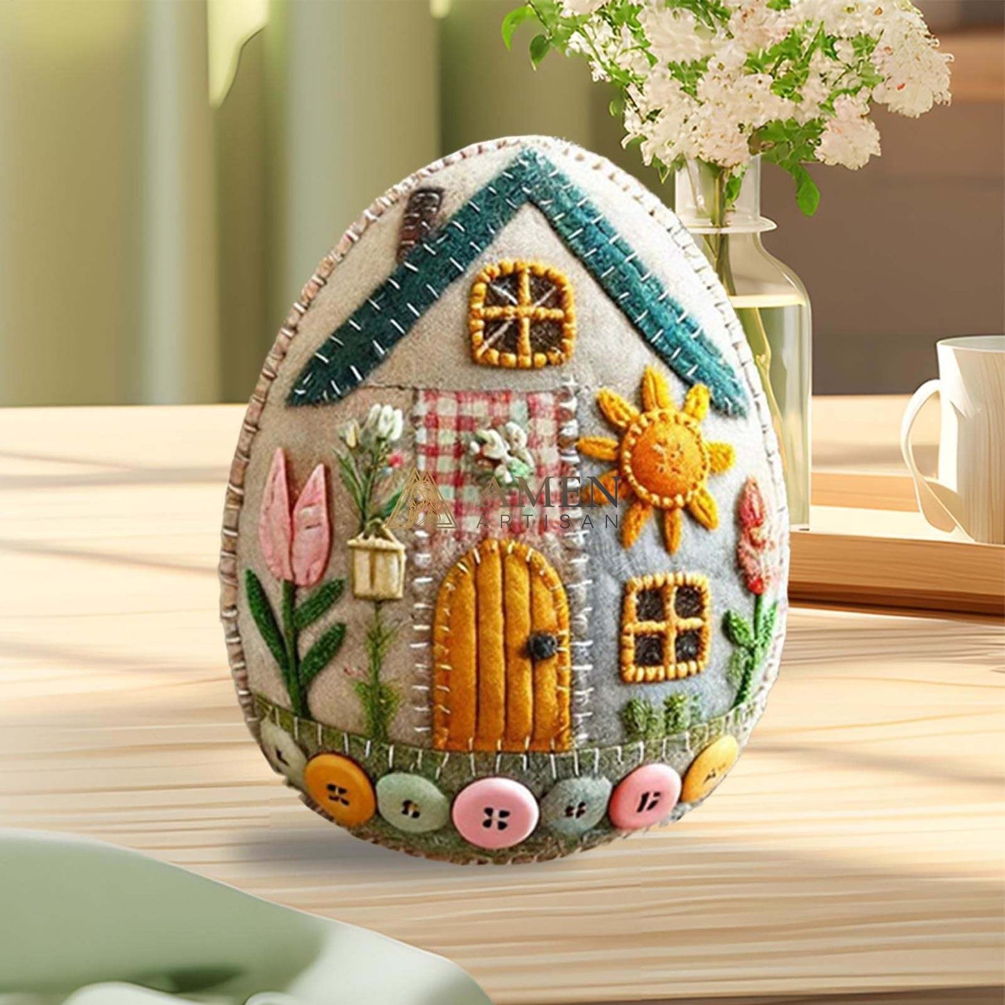 Easter Felt Egg Ornaments Amen Artisan