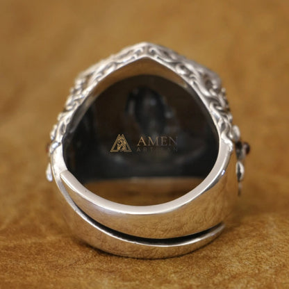 925 Silver Jesus Icon Ring Amen Artisan