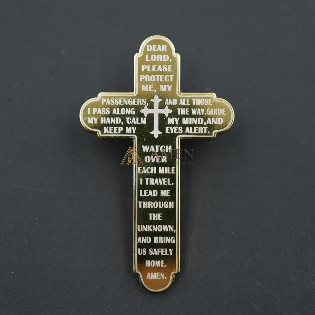 Protective Cross Car Visor Clip Amen Artisan