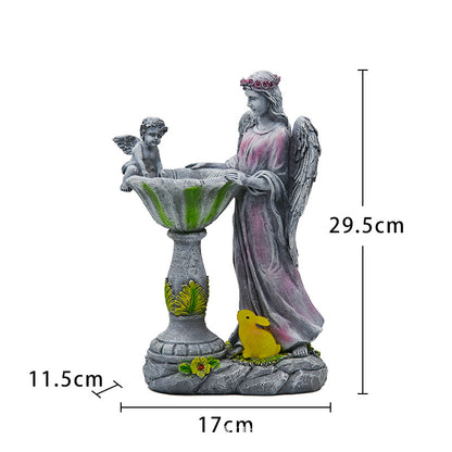 Solar Flower Fairy & Angel Garden Sculpture | Outdoor Patio Light Decor, Enchanted LED Ornament