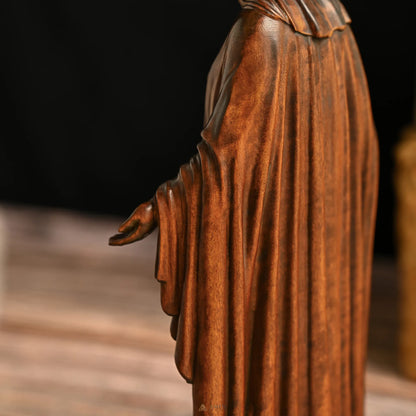 Our Lady of Grace Wood Carving Amen Artisan