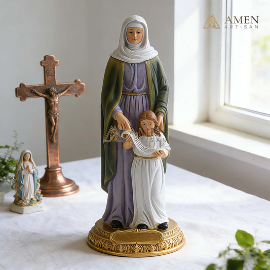 Saint Anne with Young Mary Statue Amen Artisan