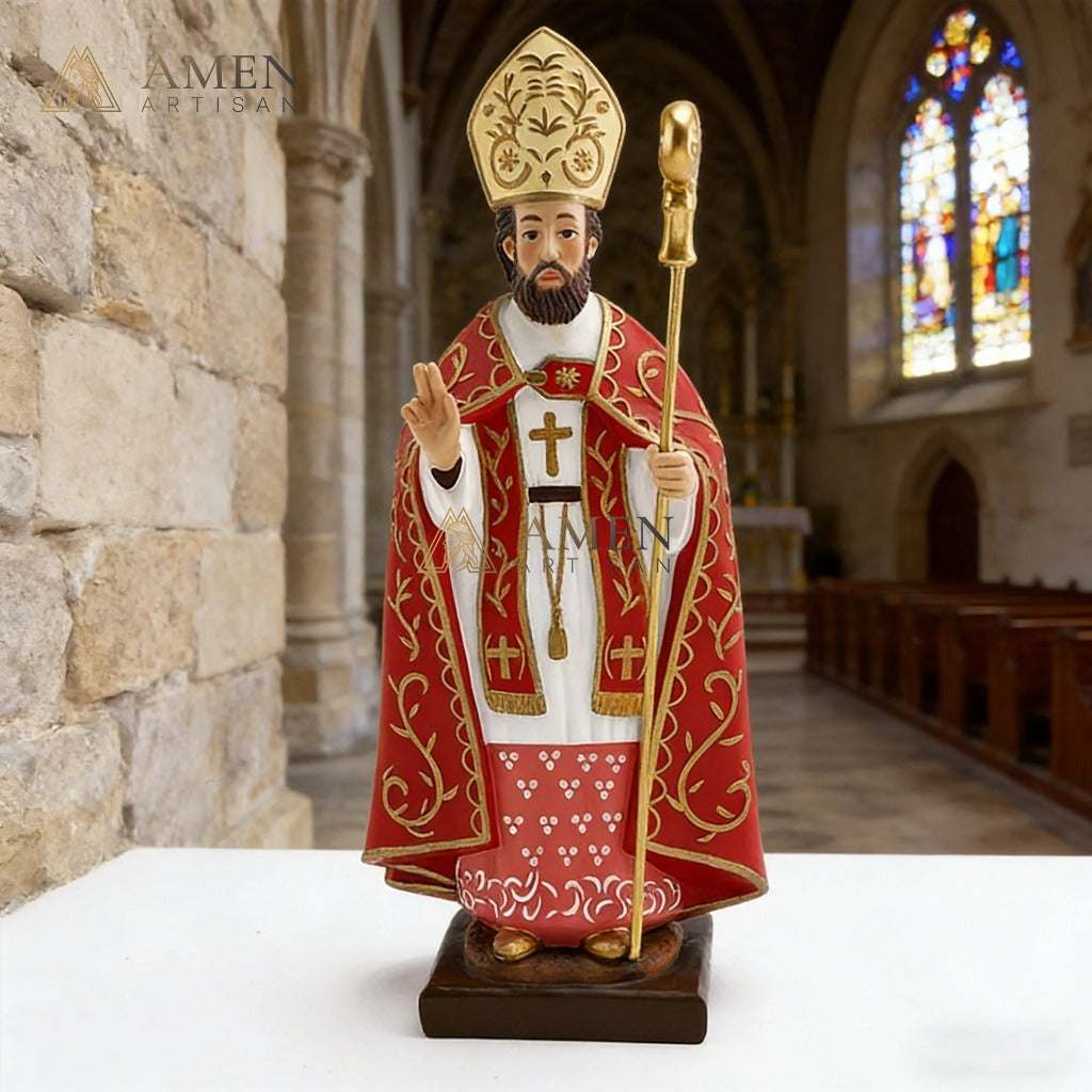 Saint Nicholas Bishop Statue Amen Artisan