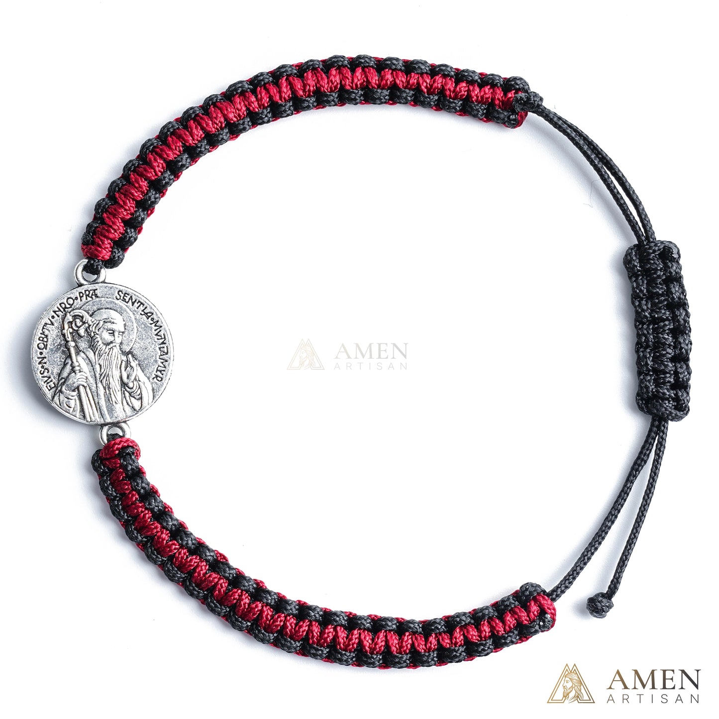 Saint Benedict Medal Braided Bracelet