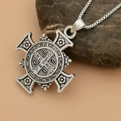 Saint Benedict Medal Pedant Necklace Amen Artisan