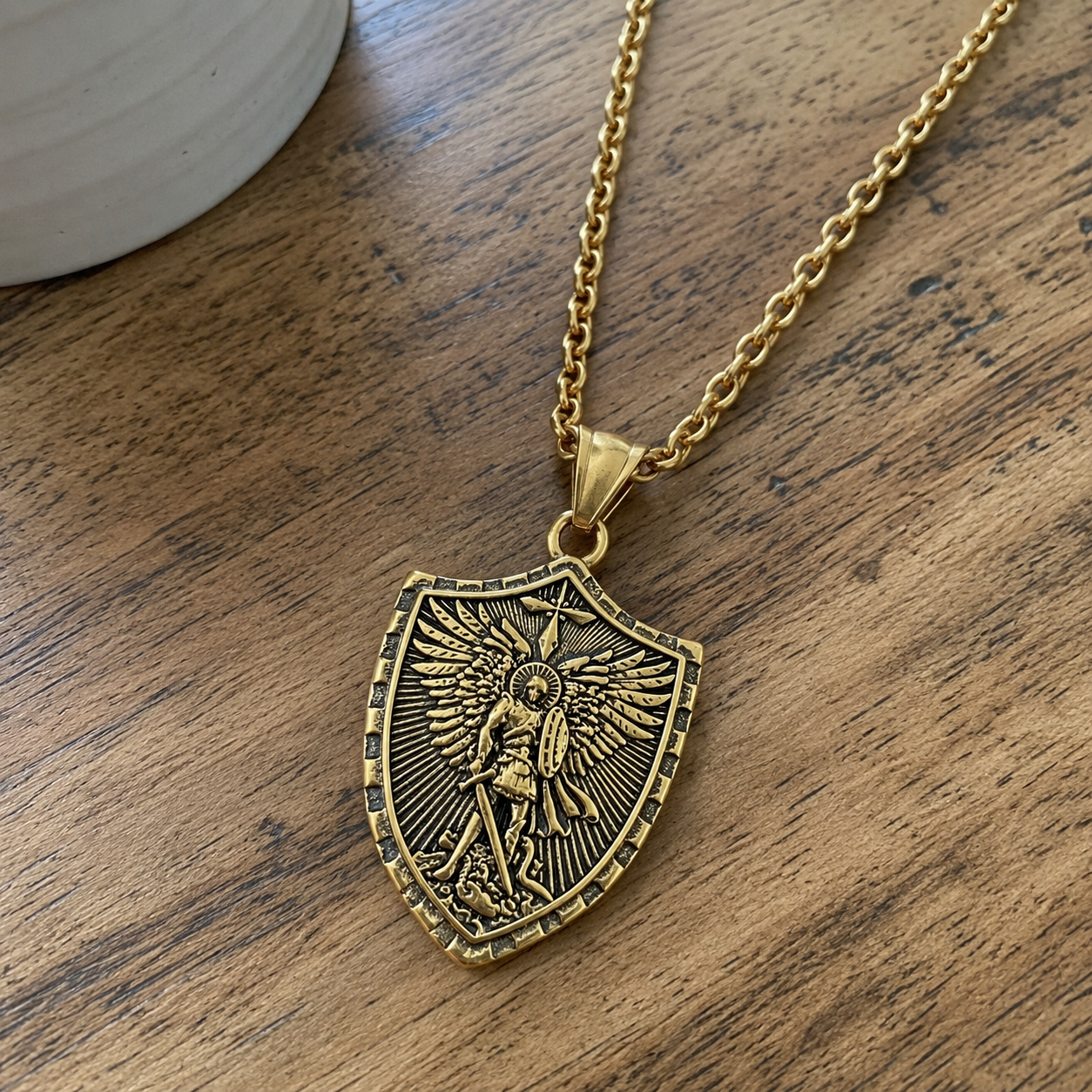 St Michael Necklace - Amen Artisan