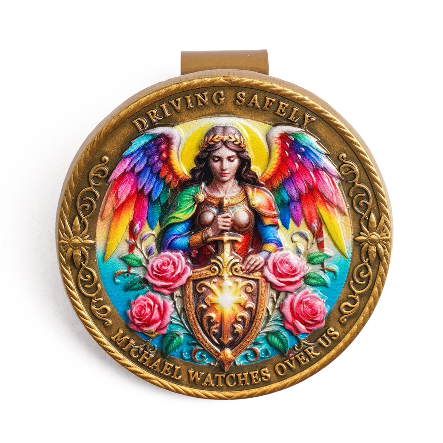 St. Michael the Archangel Car Visor Clip