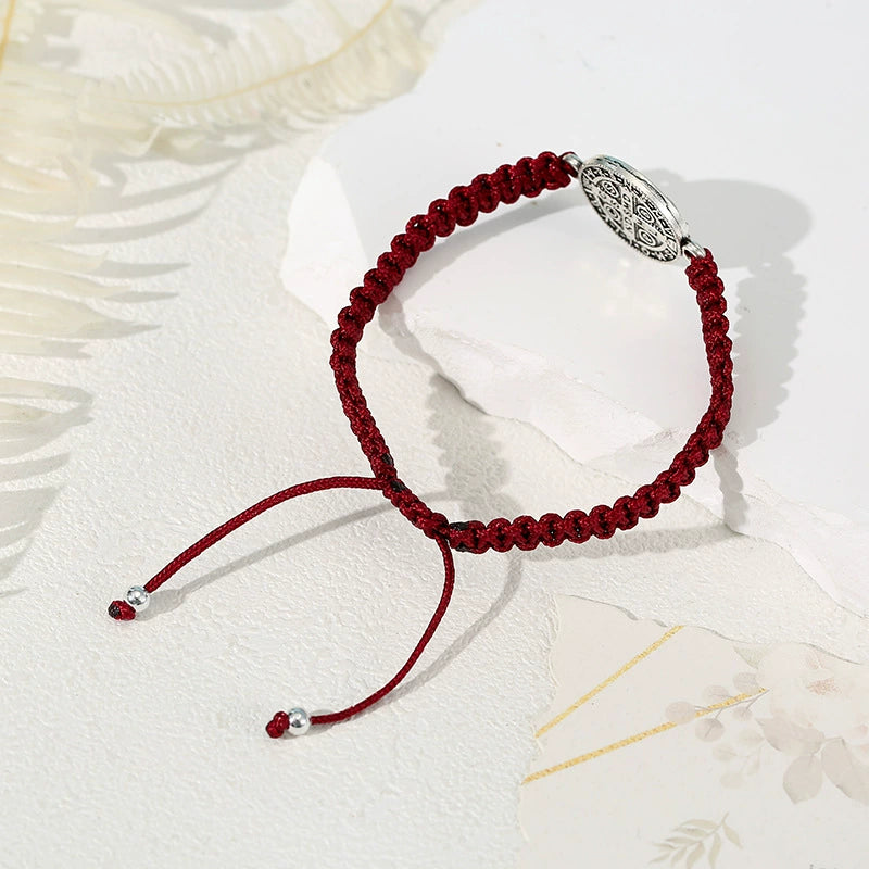 Saint Benedict Medal Braided Bracelet