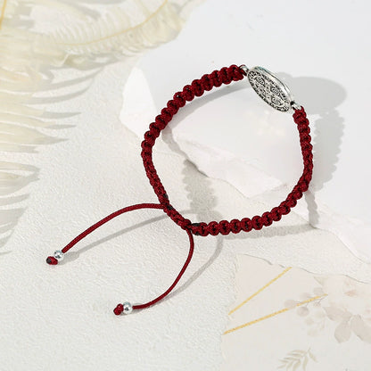 Saint Benedict Medal Braided Bracelet